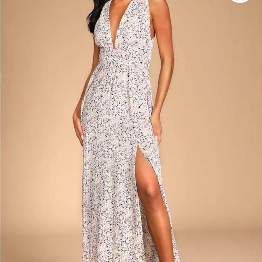 Lulus These Are The Days Halter Maxi Dress